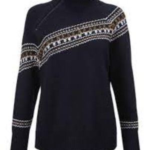 Cabi Fair Isle Pullover Dark Sapphire Sweater - worn once - Size S